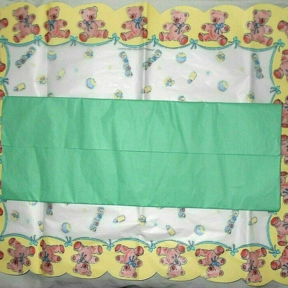 Vintage Die-Cut Printed Gift Wrap Tissue Baby